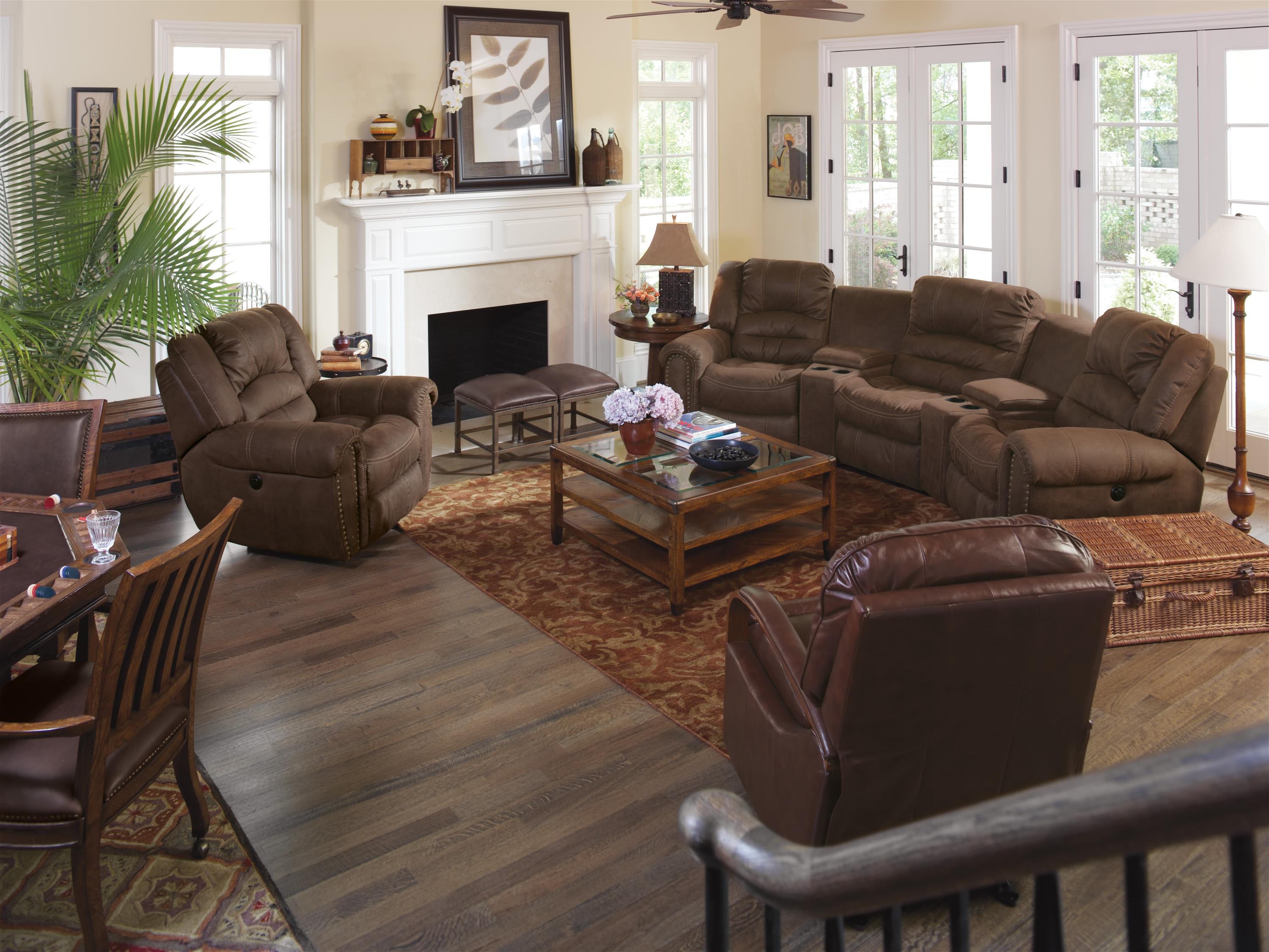 Flexsteel Latitudes New Town Curved Reclining Sectional Sofa with